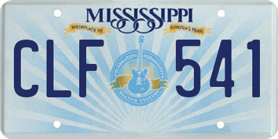 MS license plate CLF541