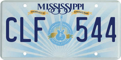 MS license plate CLF544