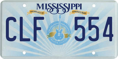 MS license plate CLF554