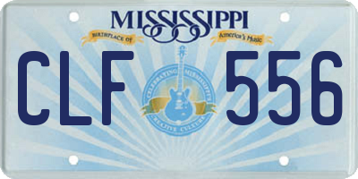 MS license plate CLF556