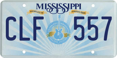 MS license plate CLF557