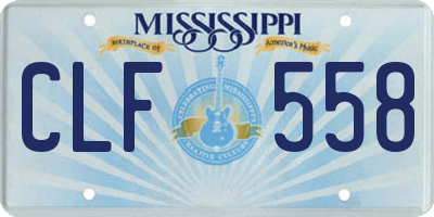 MS license plate CLF558