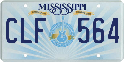 MS license plate CLF564