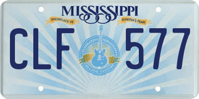 MS license plate CLF577