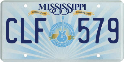 MS license plate CLF579