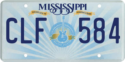 MS license plate CLF584