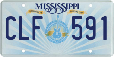 MS license plate CLF591