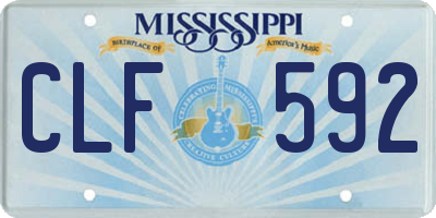MS license plate CLF592