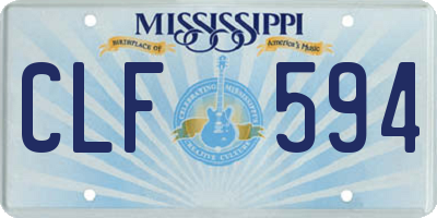 MS license plate CLF594