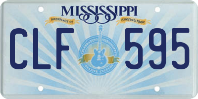 MS license plate CLF595