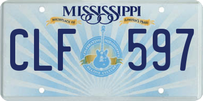 MS license plate CLF597