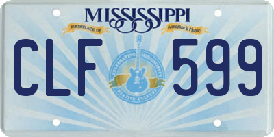 MS license plate CLF599