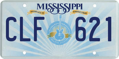 MS license plate CLF621