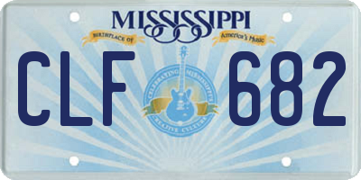 MS license plate CLF682