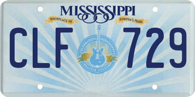 MS license plate CLF729