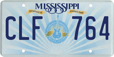 MS license plate CLF764