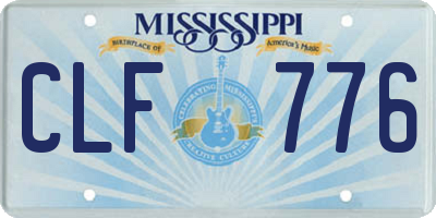 MS license plate CLF776
