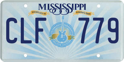 MS license plate CLF779