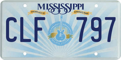 MS license plate CLF797