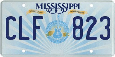 MS license plate CLF823