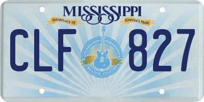 MS license plate CLF827