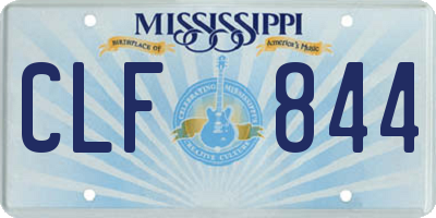 MS license plate CLF844