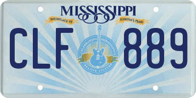 MS license plate CLF889