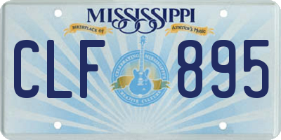 MS license plate CLF895
