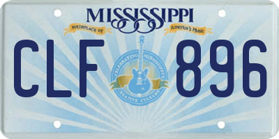 MS license plate CLF896