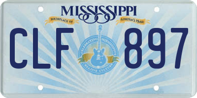 MS license plate CLF897