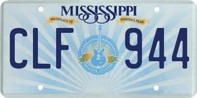 MS license plate CLF944