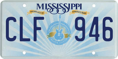 MS license plate CLF946