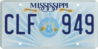 MS license plate CLF949
