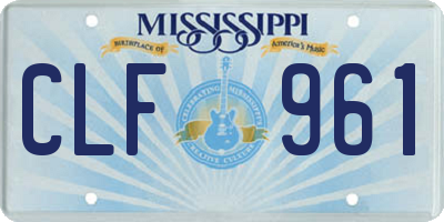 MS license plate CLF961