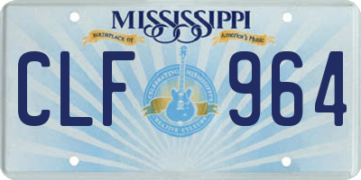 MS license plate CLF964
