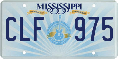 MS license plate CLF975