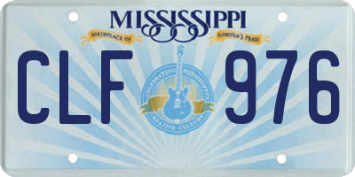 MS license plate CLF976