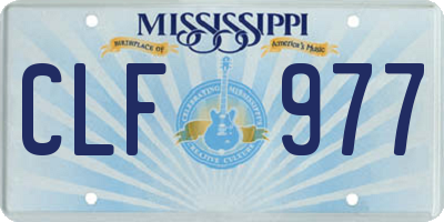 MS license plate CLF977