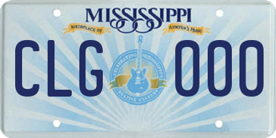 MS license plate CLG000