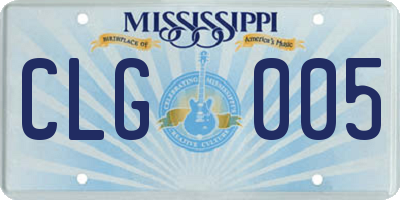 MS license plate CLG005