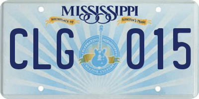 MS license plate CLG015