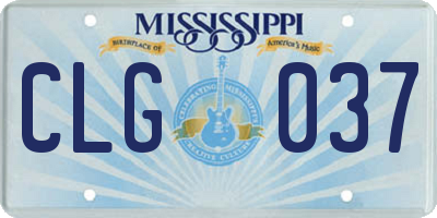 MS license plate CLG037