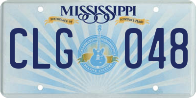 MS license plate CLG048