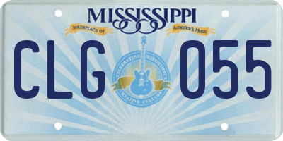 MS license plate CLG055
