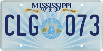 MS license plate CLG073