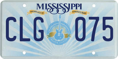 MS license plate CLG075