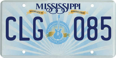 MS license plate CLG085