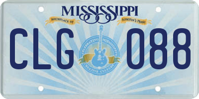 MS license plate CLG088