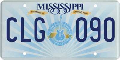 MS license plate CLG090
