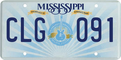 MS license plate CLG091